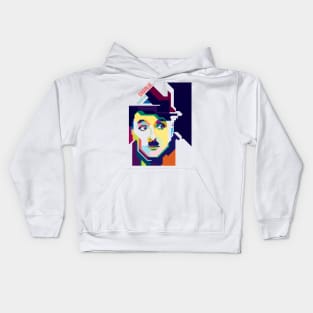 Charlie Chaplin in pop Art WPAP Kids Hoodie